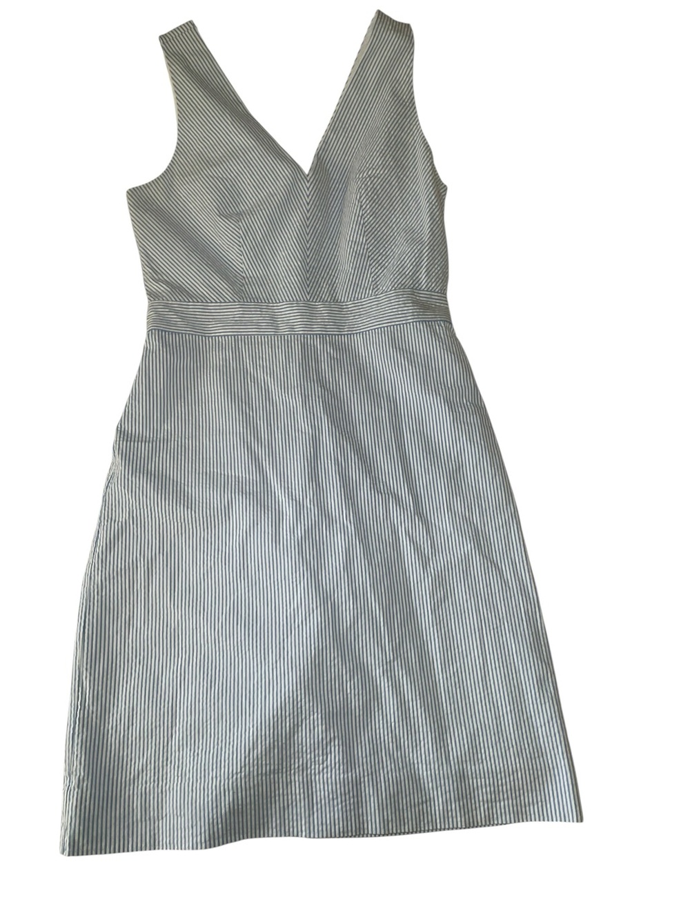 J.Crew Blue & White Seersucker Dress – Size 6